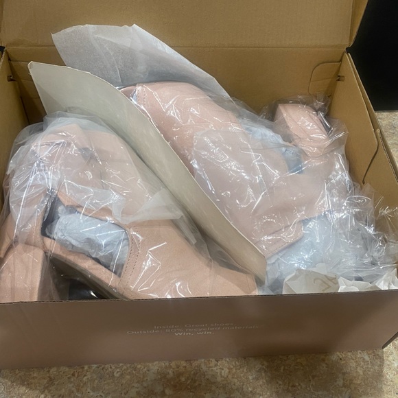 Pink Peep Toe Suede Booties 5.5 NIB - Picture 11 of 11